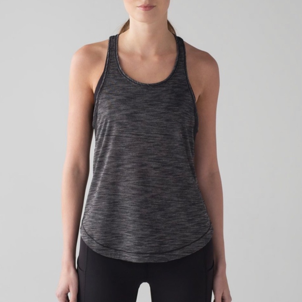 Lululemon Long Distance Tank - Heathered Black